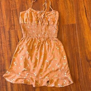 Floral  Dress in Orange